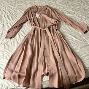 Uniqlo Rayon 3/4 Sleeve Shirt Dress XS